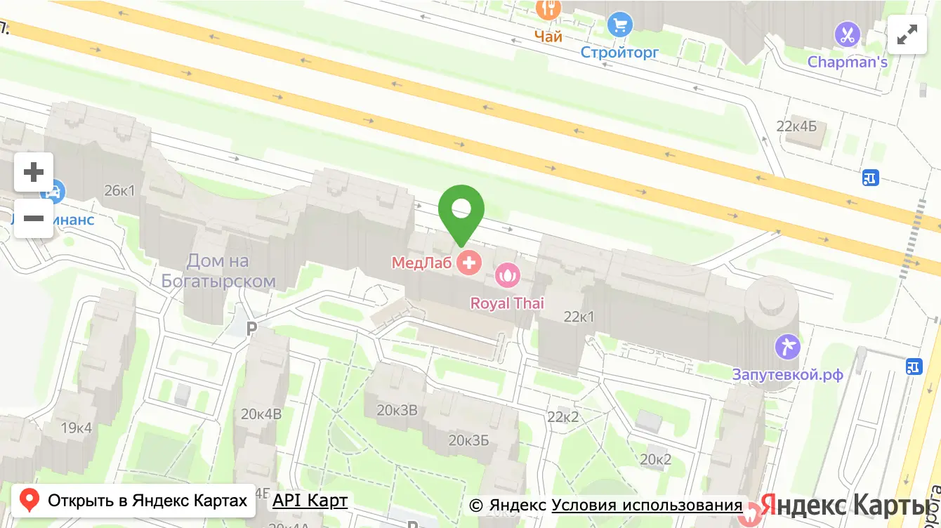 Карта: МедЛаб Комендантский
