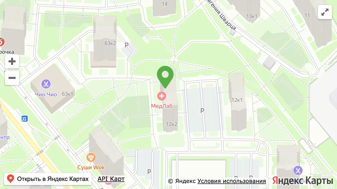 Карта: МедЛаб Новая Охта