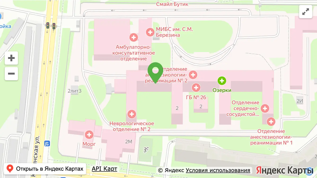 Карта: Центр лабораторной диагностики