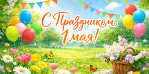 Поздравляем вас с праздником Весны и Труда!