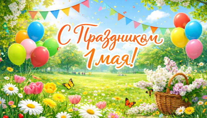 Поздравляем вас с праздником Весны и Труда!