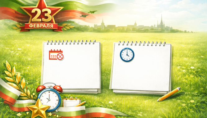 Изменение графика работы в связи с 23 февраля